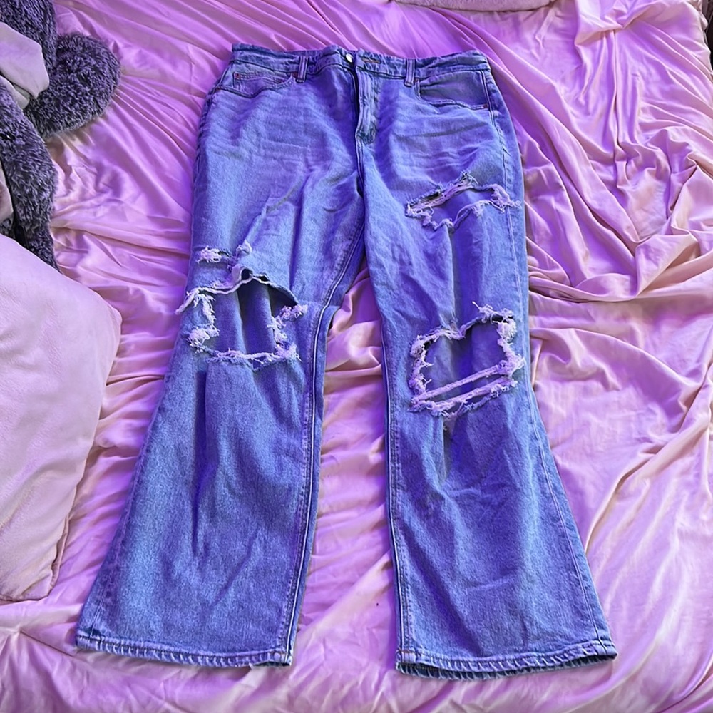 American Eagle Outfitters Women’s Stretch Regular Fit Ripped Jeans